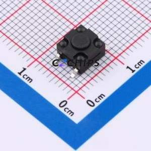 HX 6x6x4.3TPFS Tactile Switch SMD,6.2x6.2mm Switch Single Pole Single Throw Round Button 2.5N Vertical Mount - Product Image 1