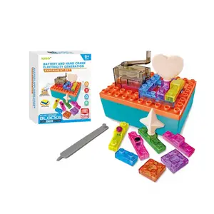 Обучающие игрушки STEM для детей, набор для экспериментов поколения с аккумулятором и ручкой, Обучающие электронные строительные блоки для детей