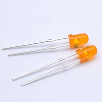 1000 pièces/sac, prix usine, diodes LED 3mm à lentille colorée (blanc, rouge, jaune, orange, bleu, vert), à trou traversant, diffuseur, 0.06W, diode LED 3mm