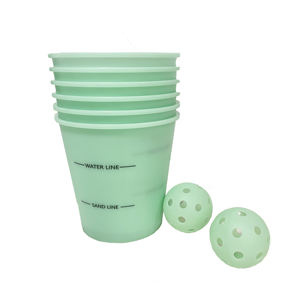 Ensemble de 12 seaux + 2 balles pour adultes et enfants, utilisation intérieure et extérieure, jeu de lancer de balles TX PY-03 - Product Image 4