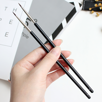 Pinceau correcteur à pointe fine T22, pinceau de maquillage pour détails, manche en bois, poils de vison, pour le visage et l'eyeliner, marque privée