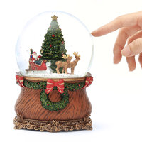 Usine Résine Globes À Neige Boule D'eau Globe D'eau Musical Décoration De Noël Arbre De Noël globe À Neige