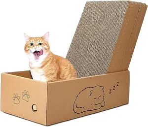 Wellpappe Cat Scratcher Cube,Cat Scratcher House Diy Cat Home