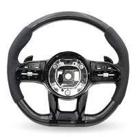 Volant de direction en fibre de carbone noire de luxe pour Mercedes Benz AMG CLS GLS GLE W166 W205 W210 C300