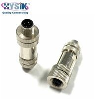 Prise Profibus M12 à Codage A B D, 4 Pôles, Femelle, Blindée, Métallique, Type à Vis PG9 pour Zone Antidéflagrante Chimique