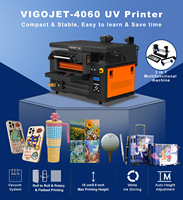 Imprimante à plat UV haute vitesse 4060, machine d'impression UV LED multifonctionnelle pour matériaux rigides, acrylique, verre, bois, métal