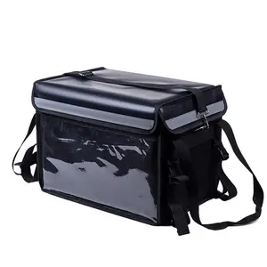 80 L/ 63L/ 30L thermal large black cooler bag waterproof food delivery bag