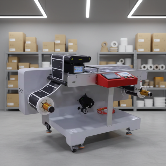 Low Noise Rewinding and Slitting Machine Label Barcode Automatic Rewinder Efficient Plastic Film Rewinding Machine