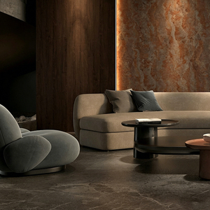 Panneaux muraux en pierre translucide rouge scintillante de design moderne 2820x1220mm, dalles d'agate transmettant la lumière - Product Image 4