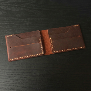 กระเป๋าใส่บัตรธุรกิจและเงินสดหนังแท้แบบพกพาสะดวกพร้อมซิปปิด - Product Image 1