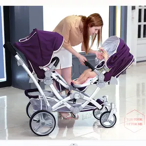 双人婴儿车两用可坐-躺下-轻折叠-新生儿双人婴儿车新生儿婴儿车