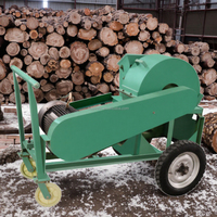 Broyeur de branches et de copeaux de bois multifonctionnel à haute productivité, broyeur mobile de bois de petite taille, machine à scier la paille, moteur 1T/H