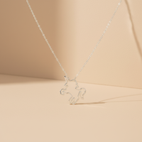 Nouveau Collier Pendentif Cheval en Argent Sterling 925 Plaqué Rhodium pour Filles et Femmes, Idéal pour Mariage, Fiançailles et Fêtes