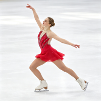Robe de patinage et de danse rouge pour enfants et adultes, col rond, manches longues en maille, motif en V avec strass, dos découpé, pour compétition et spectacle de patinage sur glace