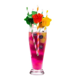 Pink Pineapple Party Paper <b>Straws</b> Biodegradable Single Use Creative Beverage Dessert Decorations Cross Border - Product Image 5