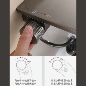 Exposed Wall <b>Mounted</b> Bathtub Faucet Waterfall Shower Head 1 Handle Ceramic Valve High Flow 7.0gpm - Product Image 2
