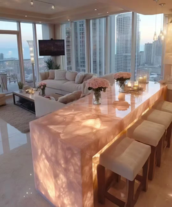 Pietra di Lusso Rosa Chiaro con Venature Cristalline Traslucide per Decorazione Romantica di Ville e Camere da Principessa - Product Image 3