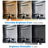 maison intelligente LED RGB éclairage architectural linéaire WiFi contrôle pendentif aluminium haut/bas éclairage intelligent