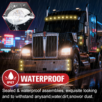 Feux de gabarit ovales miniatures à 3 LED avec lentille transparente, clignotants pour camions et remorques Peterbilt Kenworth Freightliner, IP67