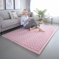 Tapis de sol en mousse Jacquard Sherpa Fleece 2CM pour salon, antidérapant, en éponge, style Tatami japonais pour enfants