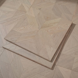 <span class=keywords><strong>Parquet</strong></span> en bois d'ingénierie multicouche en chêne brossé, motif étoile octogonale blanc crème, dalles de <span class=keywords><strong>parquet</strong></span> artistique en bois - Product Image 1