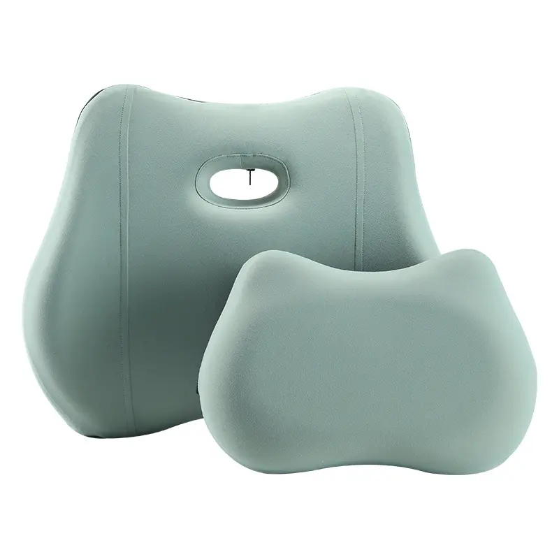 custom car neck massage headrest memory foam pillow lumbar support cushion set