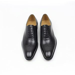 Chaussures Oxford de bureau pour hommes en cuir véritable de qualité supérieure, neuves - Product Image 1