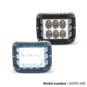 Cubo de luces estroboscópicas LED de 4 pulgadas con tirador de flash lateral blanco ámbar rojo azul para barco, camión, Jeep, ATV y SUV - Product Image 4