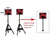 Ensemble de 2 minuteries numériques portables en alliage d'aluminium rouge durable avec affichage LED, 24 secondes, pour les matchs de basketball