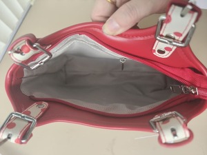 Bolso de Hombro Transparente para Mujer con Cierre de Cremallera y Diseño de Manzana Bordado con Detalle de Cojín - Product Image 6