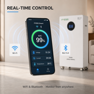 แบตเตอรี่ลิเธียม Lifepo4 สำหรับเก็บพลังงานติดผนังบ้าน 16kWh 48V/51.2V ป้องกันน้ำและฝุ่นระดับ IP65 พร้อมระบบจัดการแบตเตอรี่ในตัว (BMS) - Product Image 3