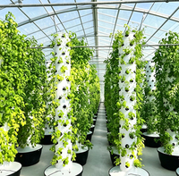 Serre Intérieure Intelligente à Conception Verticale, Système de Culture Hydroponique en Tour, Systèmes de Culture Hydroponique avec Interface d'Alimentation Étanche