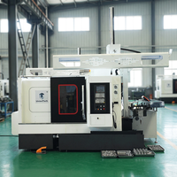 Sistema de Alimentación Automática, Torno CNC de Bancada Inclinada Horizontal, Alta Precisión, Carga y Descarga Automática de Trabajo Mediano, Robot de Eje Y