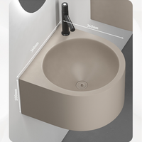 Évier rond mural en acier inoxydable 304, lavabo flottant compact pour camping-car, bateau, hôtel, salle de bain, design moderne, OEM