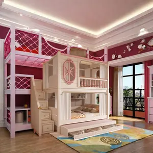 现代女孩梦想床实木婴儿家具卧室客厅餐厅和浴室婴儿睡觉用