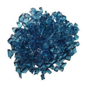 Cuenco de fuego de vidrio sólido de 6 mm, azul <span class=keywords><strong>caribeño</strong></span>, sin reflejos, para fuego directo, para uso en exteriores, decoración de sala de estar y hoteles - Product Image 1