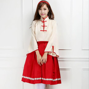 Disfraz de Sirvienta de Poliéster Azul y Rojo al por Mayor 2026 para Mujer, Cosplay, Actuación en Escenario, Hanfu, Lolita, Falda <span class=keywords><strong>Midi</strong></span> - Product Image 1