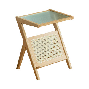 Yaoda <b>Glass</b> Sofa <b>Side</b> <b>Table</b> With Storage Japanese Style Small Coffee <b>Table</b> For Living Room Balcony Bedside Use - Product Image 5