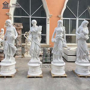 Escultura <span class=keywords><strong>de</strong></span> Mármol <span class=keywords><strong>de</strong></span> la Diosa Blanca Tallada a Mano por TREVI, Estatua <span class=keywords><strong>de</strong></span> la <span class=keywords><strong>Mujer</strong></span> <span class=keywords><strong>de</strong></span> <span class=keywords><strong>las</strong></span> Cuatro Estaciones - Product Image 5