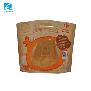 Sachet d'emballage pour poulet rôti, micro-ondable, anti-buée, pochette à fermeture éclair verticale avec poignée, fabricant OEM pour supermarché - Product Image 3