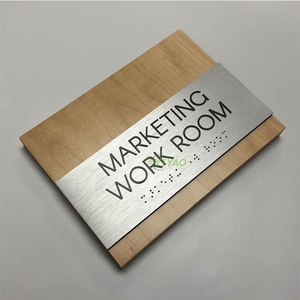 YIYAO-Placa de acrílico personalizable para apartamento, señal de placa de puerta con nombre braille para oficina y casa, para negocios - Product Image 1