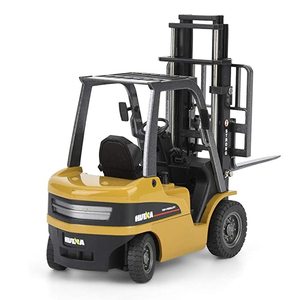 Huina 1577 Carretilla Elevadora Eléctrica RC de 8 Canales a Escala 1:10, <span class=keywords><strong>Grúa</strong></span> de Construcción de <span class=keywords><strong>Juguete</strong></span>, Cargador Incluido, Alcance de 50m, Metálica, Función Sígueme - Product Image 1