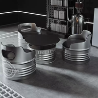 Meubles de bar industriels modernes en métal personnalisables, tables et chaises en forme de baril pour bar à domicile, hôtel, salle de bain