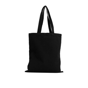 Custom Black Recycle Plain Organic Handmade Cotton Bags for Packaging Cotton Pouch Canvas <b>Tote</b> Bag with Logo - Product Image 1