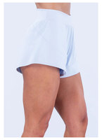 Shorts de sport taille haute amples et respirants en nylon-spandex à séchage rapide pour le yoga, le cyclisme et la course en extérieur