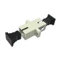 Adaptador de Fibra Óptica Multimodo Simplex SC-SC 50/125μm Color Gris, Acoplador de Baja Pérdida de Inserción para Centro de Datos LAN