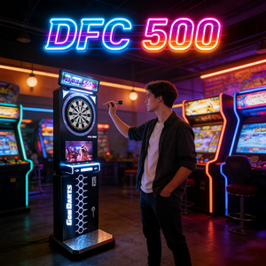 Machine de fléchettes électronique de haute qualité à monnayeur avec compteur de points, armoire en acier inoxydable, interface en anglais, prix usine - Product Image 6