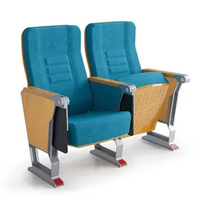 Auditorium Seating With Back Writing Tablet Upholstered Padded Chairs Cinema Folding Theater Seats