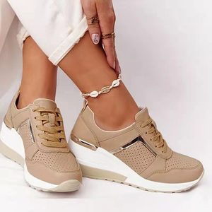 Zapatos Deportivos Casuales Europeos de Talla Grande, Zapatillas de Plataforma con Cordones y Diseño de Malla para Verano - Product Image 5