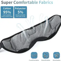 Masque de sommeil Bluetooth avec écouteurs sans fil, cache-yeux en coton, casque musical avec micro mains libres pour dormeurs latéraux, cadeau